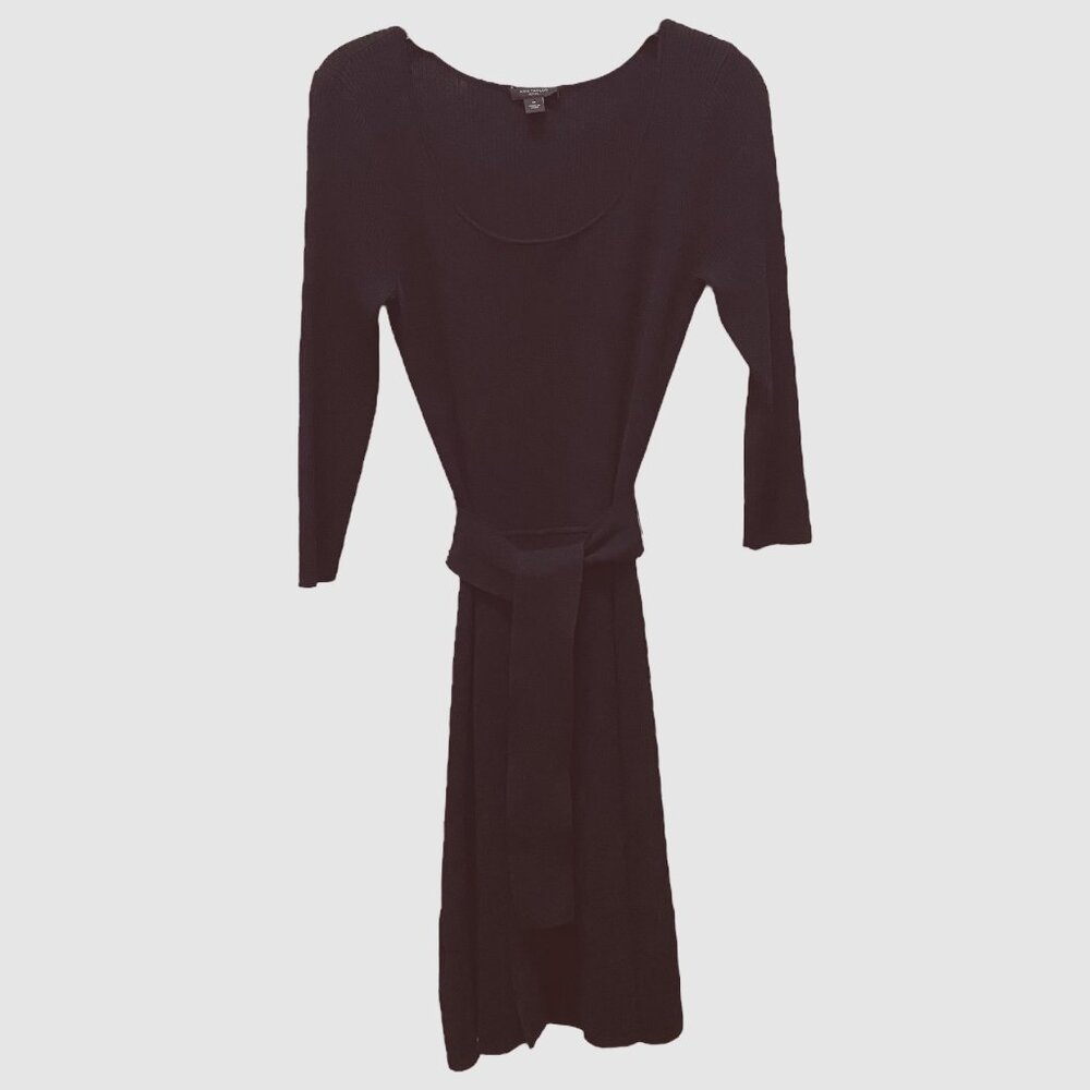 Ann Taylor Sweater Dress Black size Small Petite
